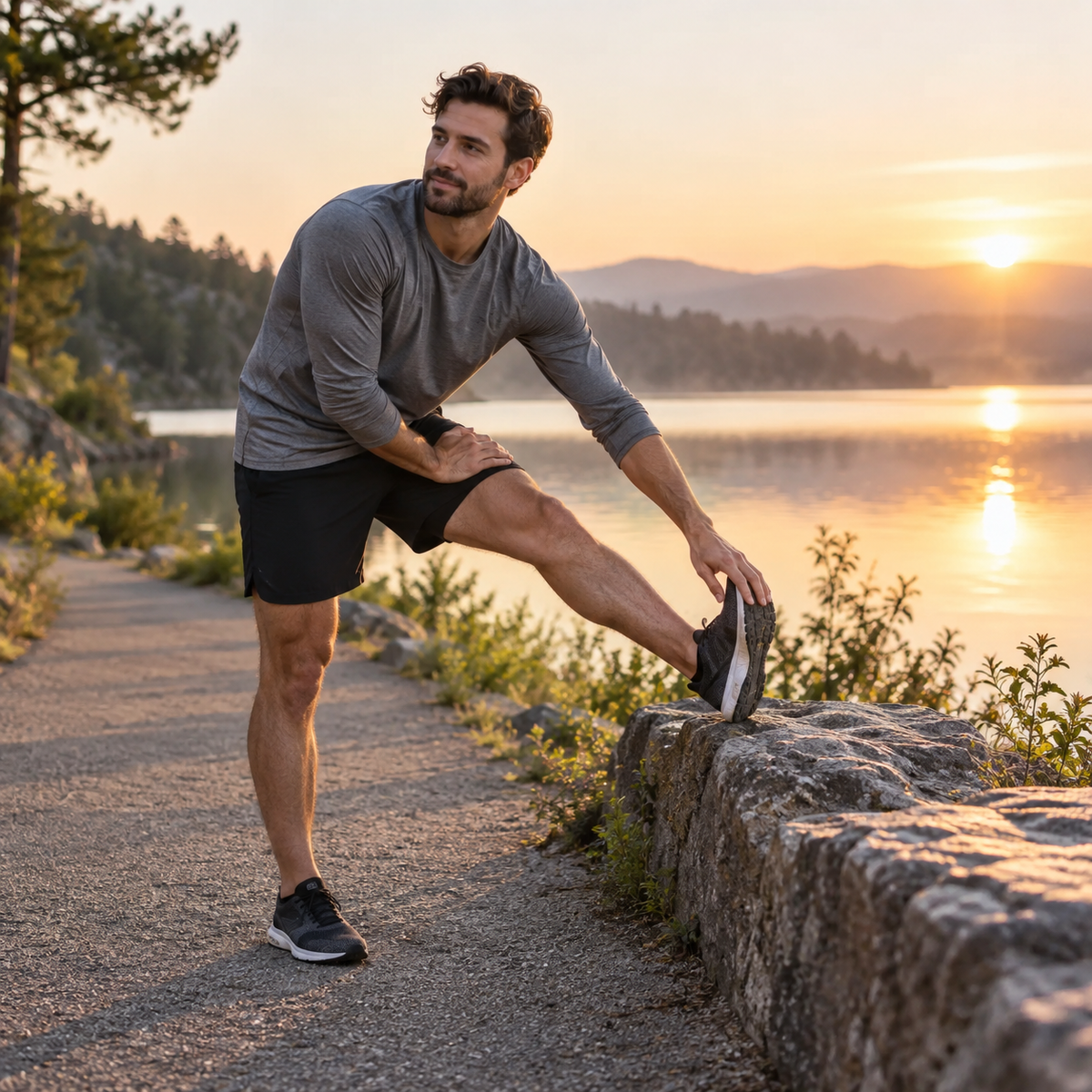 Lifestyle photograph for the hamstring TENS safety guide
