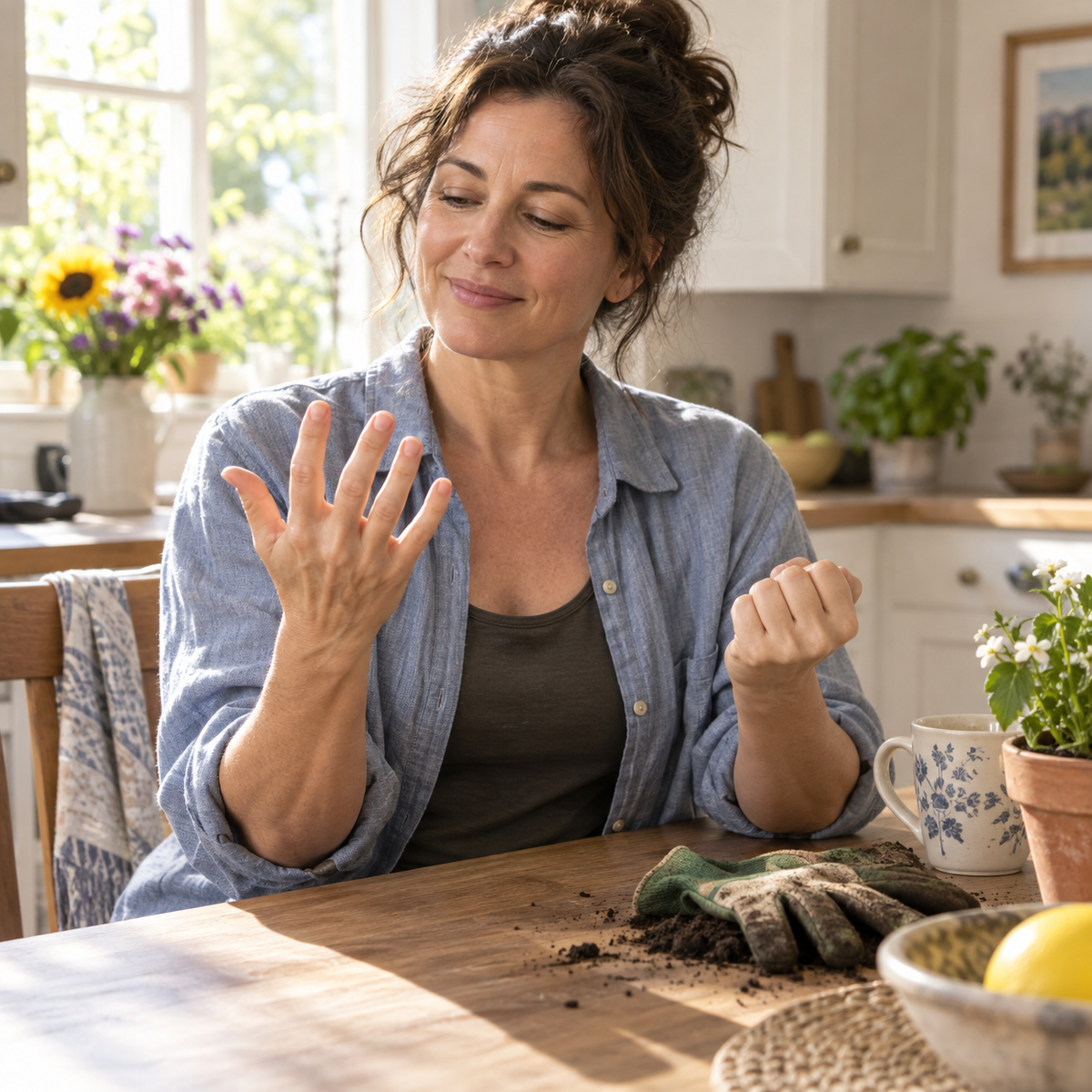 Lifestyle photograph for the hand TENS safety guide