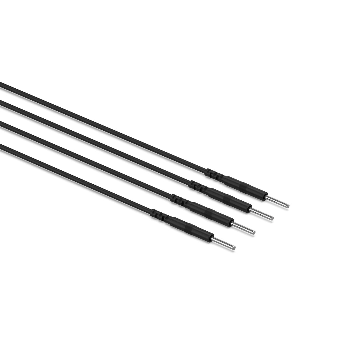 White, black and red universal 2mm TENS lead wire connector options
