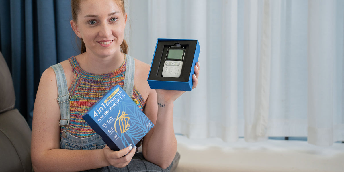 Kongzee innovation for well-being featuring 4-in-1 TENS EMS combo unit kit designed for enhancing everyday wellness